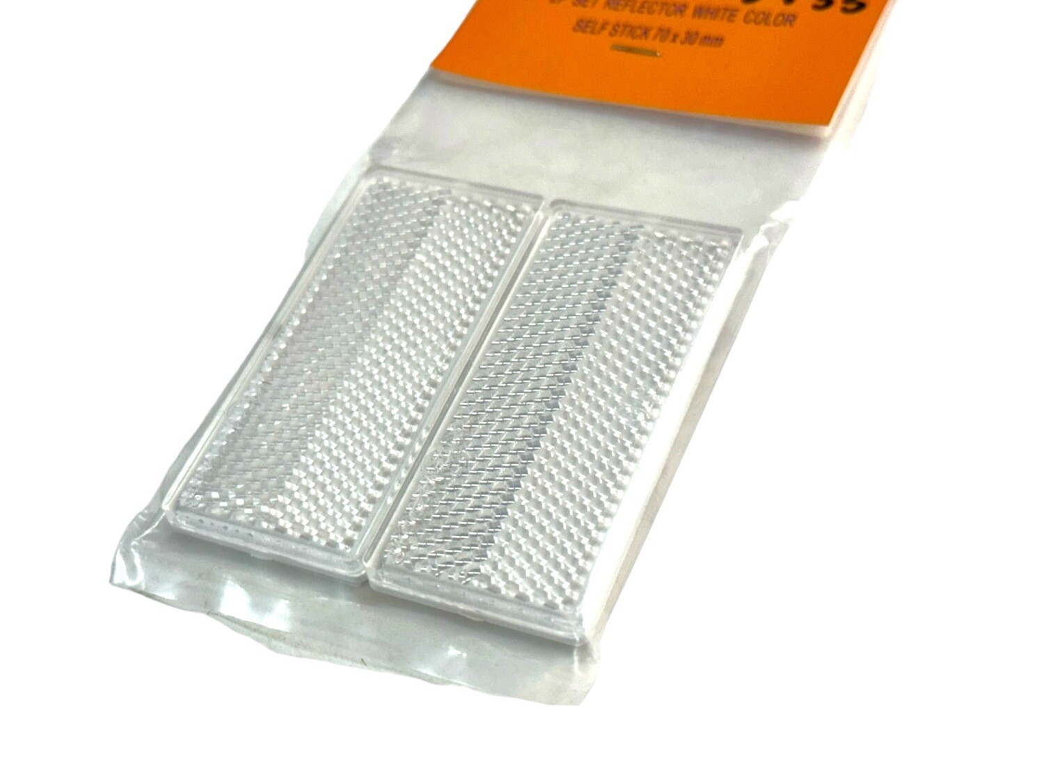2Pc White Reflectors 70mm x 30mm Self Adhesive