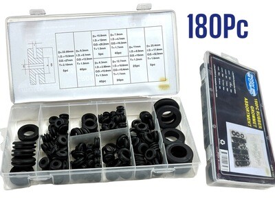 180 Pc Rubber Grommet Assortment