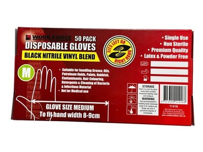 50Pc Medium Disposable Gloves