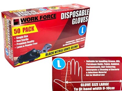 50Pc Large Disposable Gloves 9-10