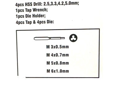 14 Piece Drill Tap and Die Set