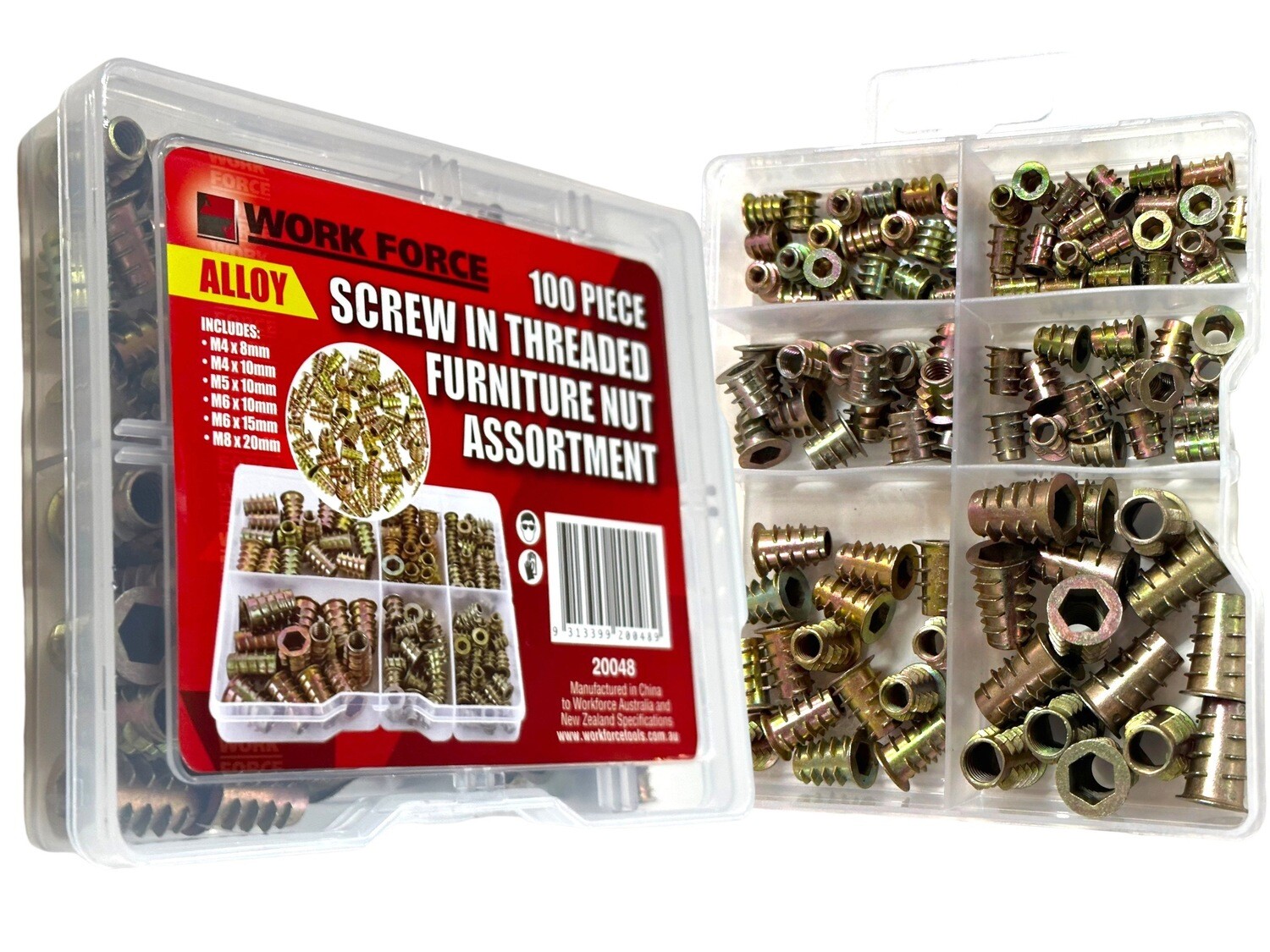 100 Pc Screw in Thread Furniture Nut