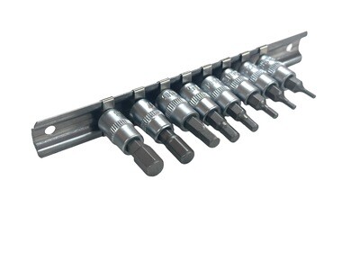 8 Pc Hex Socket Set 1/4" Dr