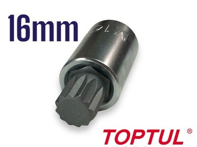 M16 Spline Socket 1/2&quot; Dr 16mm