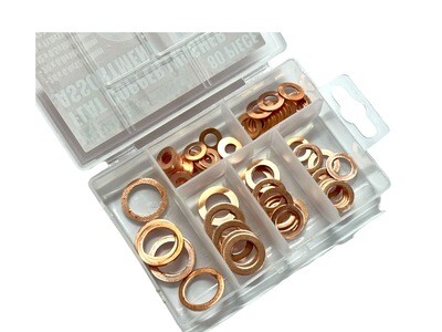80Pc Flat Copper Washer Assortment