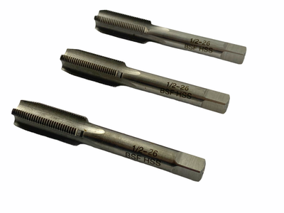 3Pc 1/2"-26 TPI BSF Brass HSS Taps