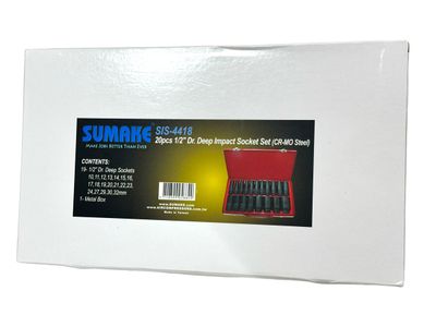 20 Pc Deep Impact Socket Set Metric