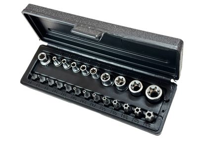 23Pc Torx and E Socket Set Star 6 Point