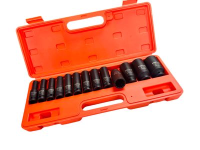 13Pc Deep Impact Socket Set