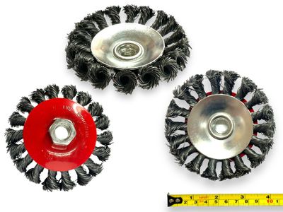 4” Wire Brush Wheel Knotted