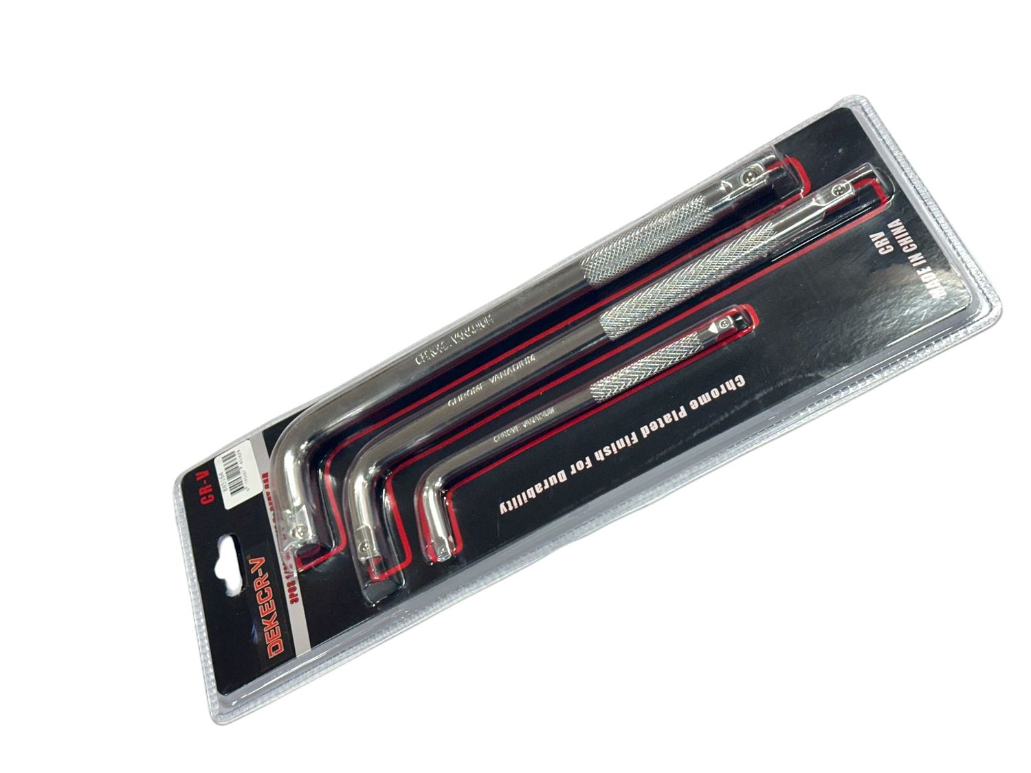 3Pc Socket Bar Set 1/4”, 3/8”, 1/2”