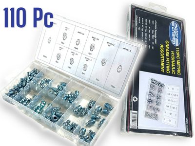 110 Pc Grease Nipple Assortment Metric