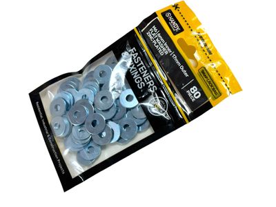 6mm Flat Washers 80Pc