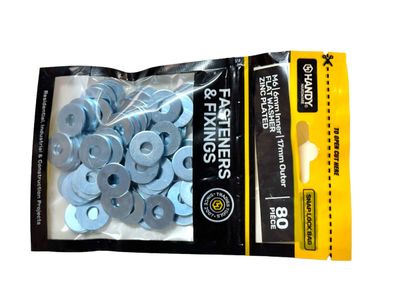 6mm Flat Washers 80Pc