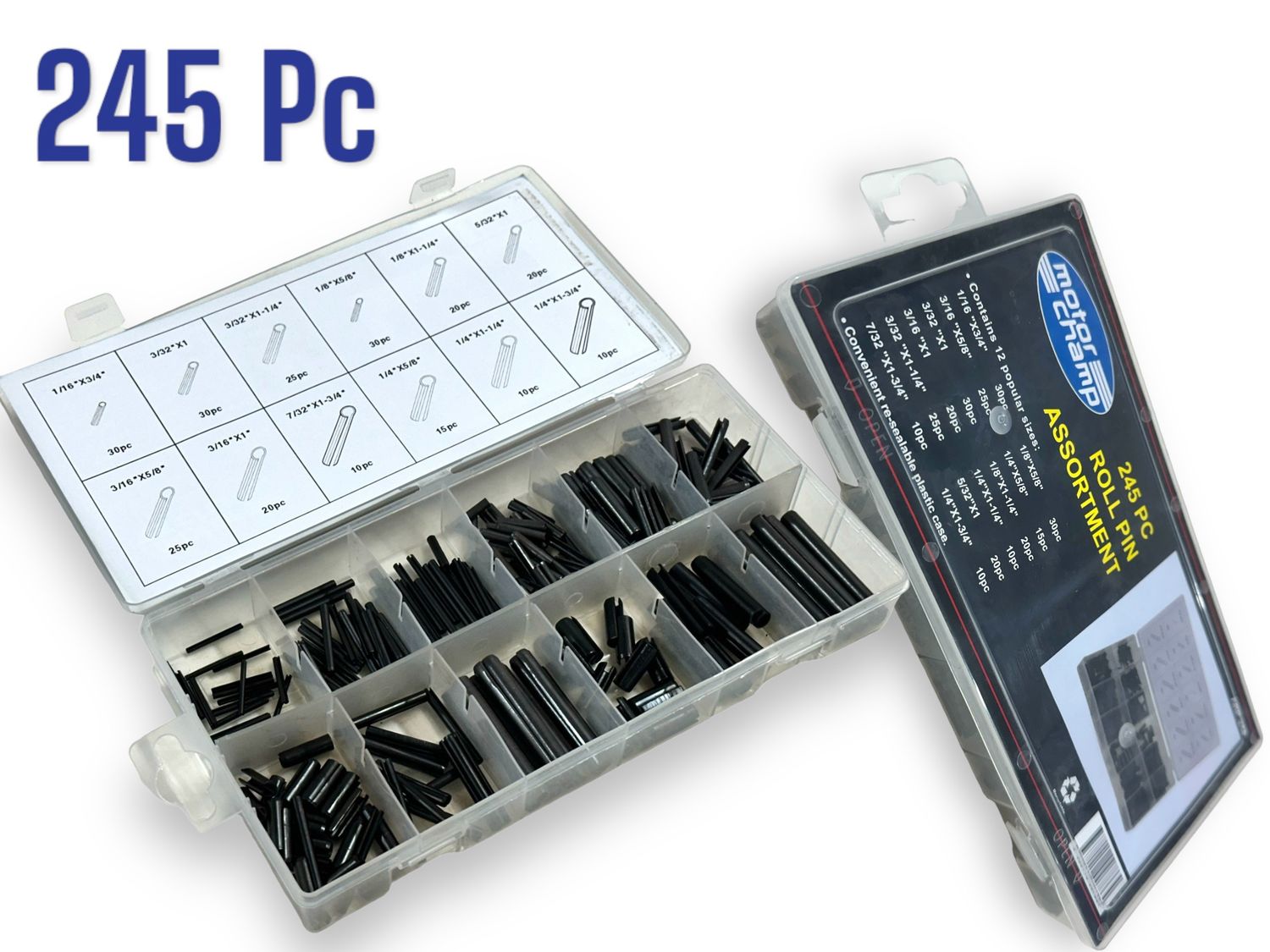 245 Piece Roll Pin Assortment