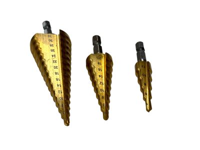 3 Pc Step Drill Set