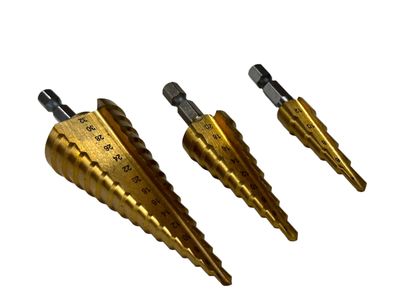 3 Pc Step Drill Set