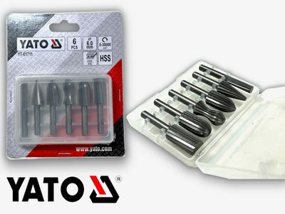 6 Pc Burrs Rotary Various Heads 6mm Shank