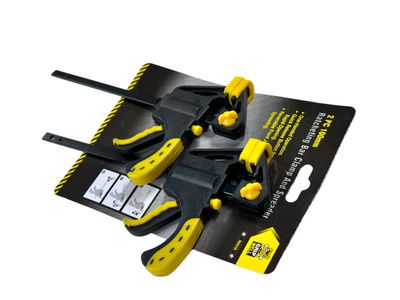 2Pc 100mm Ratchet Bar F Clamp/Spreader