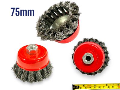 75mm (3”) Wire Brush Cup Knotted