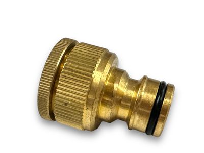Brass 3/4" Hose to 1" / 3/4” Threaded Tap Connector