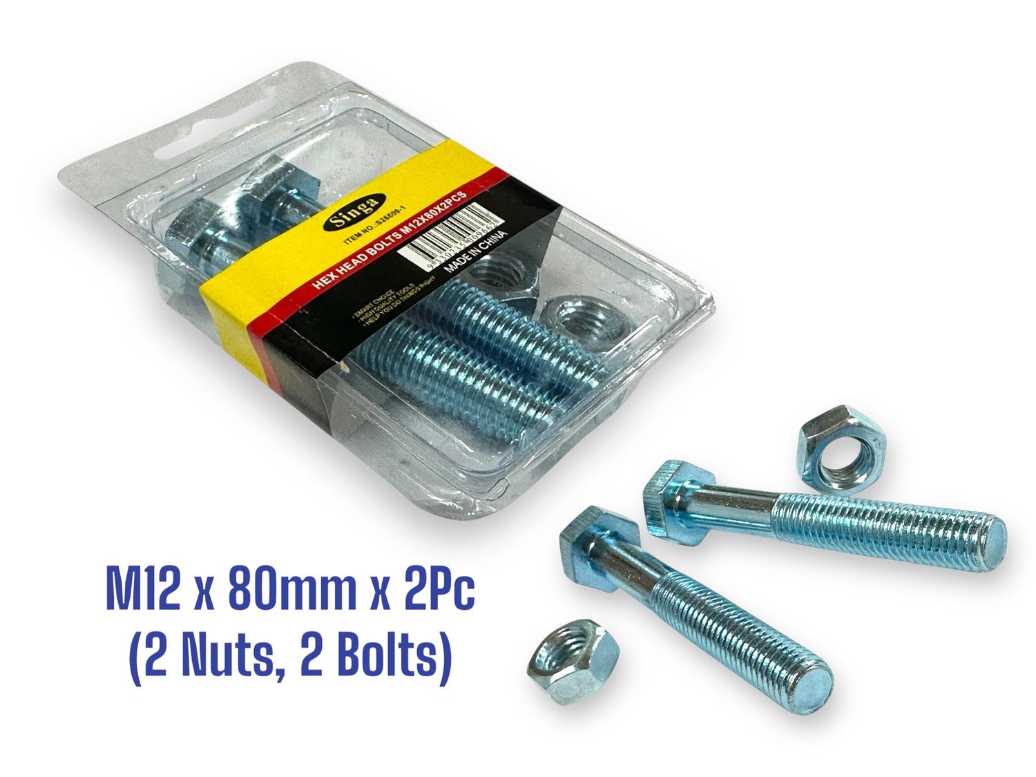 M12 x 80mm Nuts and Bolts