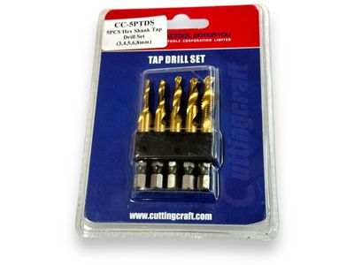 5Pc Threading Tap Drill Set