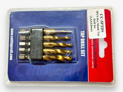 5Pc Threading Tap Drill Set