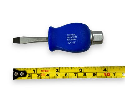 Flat Stubby Screwdriver 6mm Magnetic