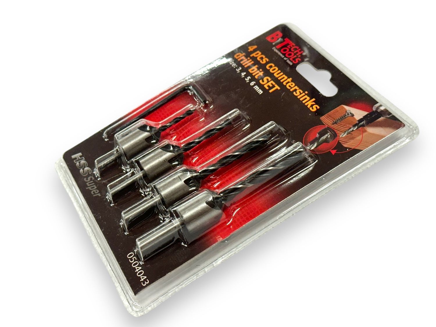 4Pc Countersink Drill Bit Set