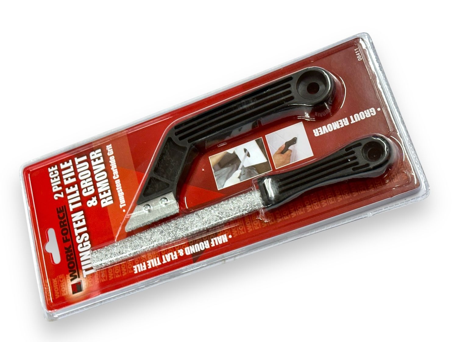 2Pc Half Round File and Grout Remover