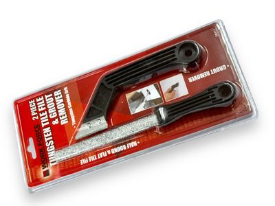 2Pc Half Round File and Grout Remover