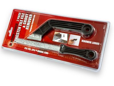 2Pc Half Round File and Grout Remover
