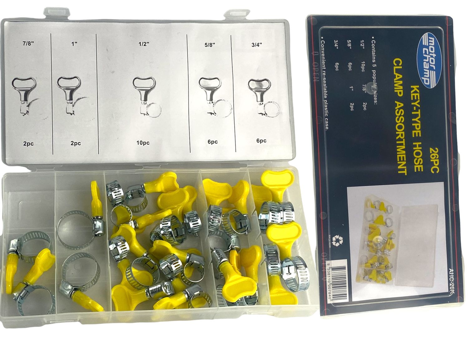 26 Pc Hose Clamp Assortment Key Type