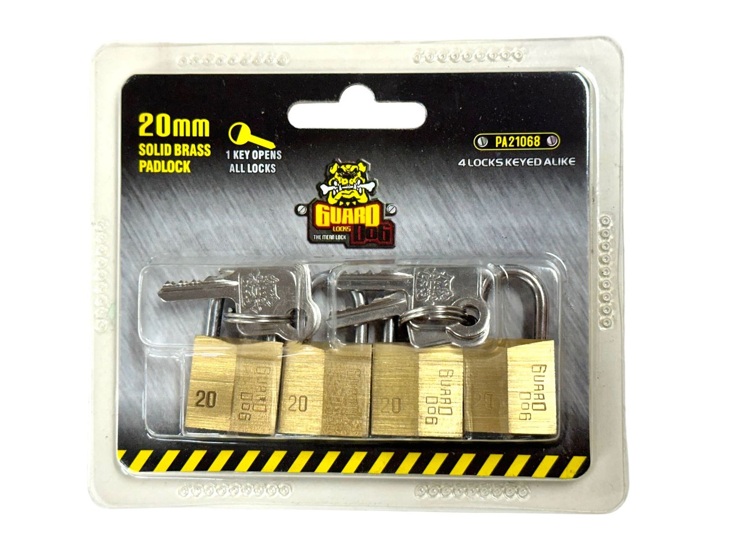 20mm 4Pc Padlock Set