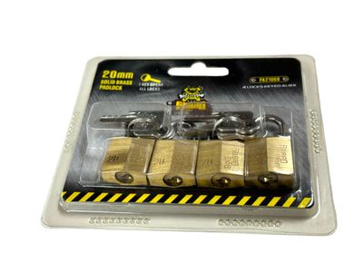 20mm 4Pc Padlock Set