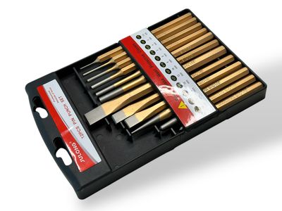 12Pc Pin Punch and Chisel Set