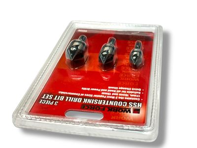 3 Pc Countersink Drill Bits