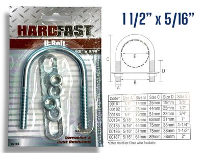1 1/2” x 5/16&quot; U Bolt