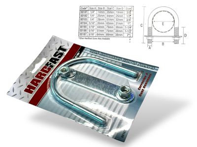 2&quot; x 5/16&quot; U Bolt