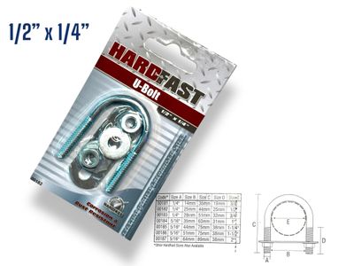 1/2”  x 1/4&quot; U Bolt