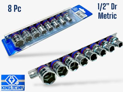8Pc 1/2&quot; Dr 6Pt Metric Sockets
