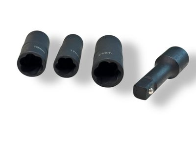 4Pc Deep Socket Set Wheel Nut Removal