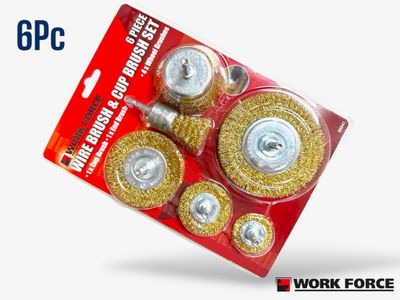 6Pc Wire Brush Wheel Set