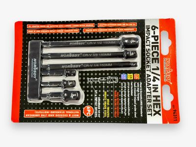 6Pc Drill Socket Extension Bar Set
