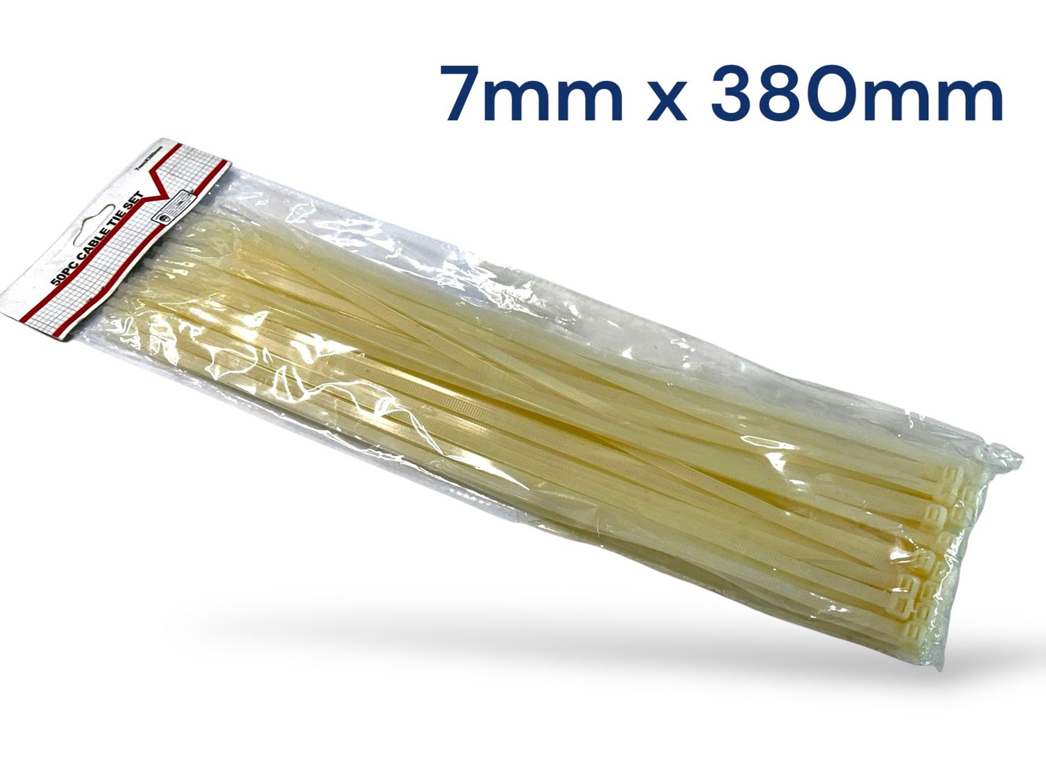 380mm x 7mm Cable Ties White