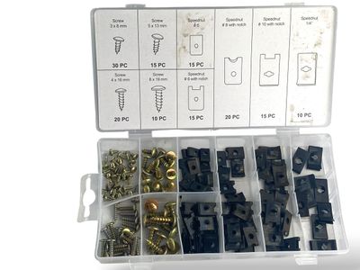 150Pc Speed Nut Fasteners/Screw Assortment