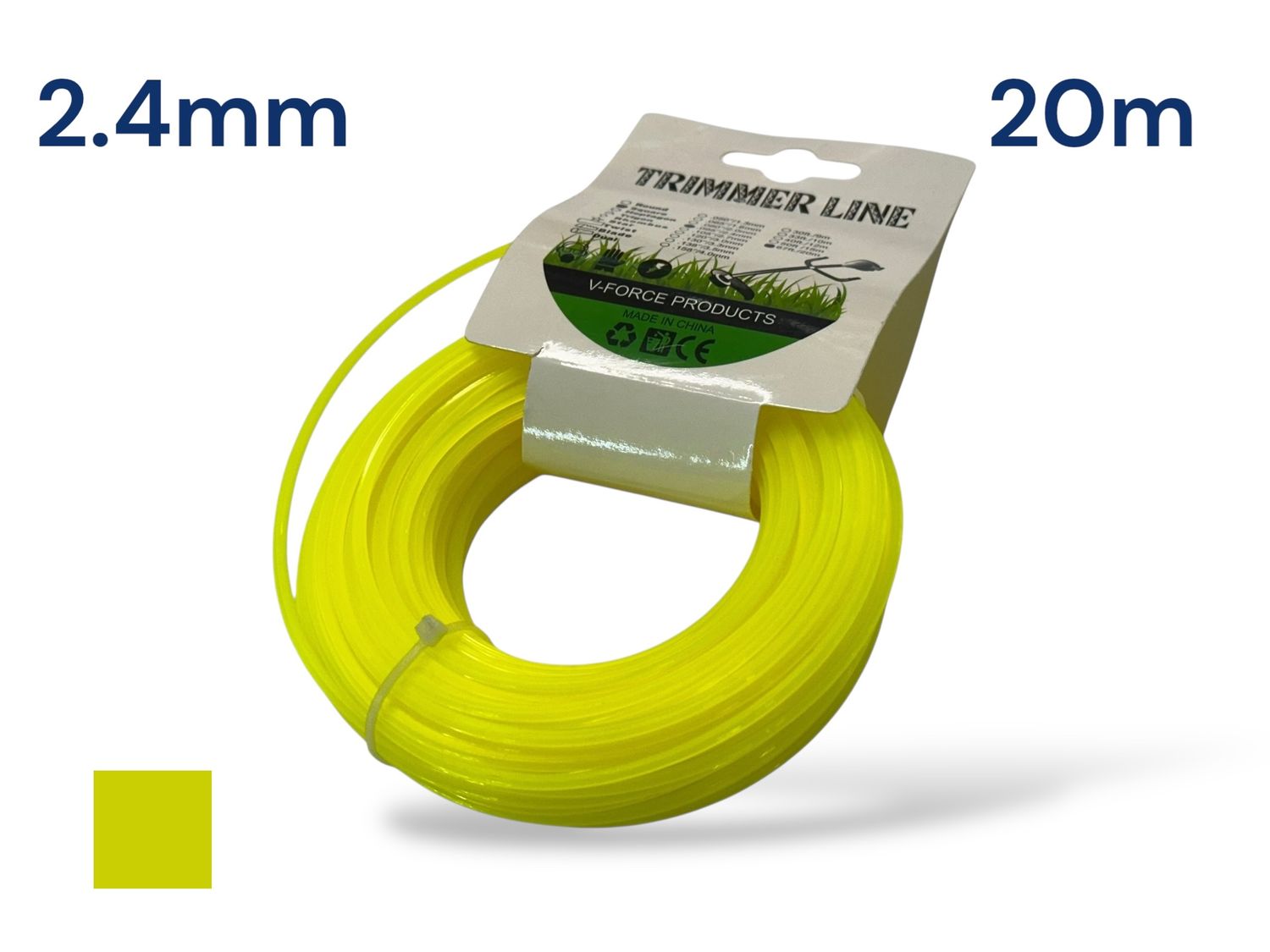 2.4mm x 20m Square Trimmer Line
