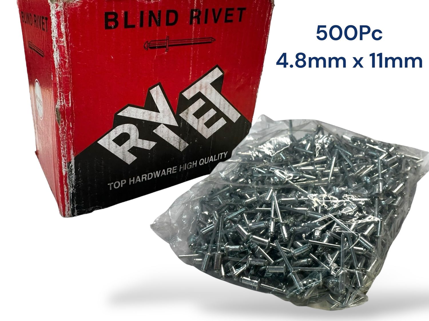 4.8mm x 11mm Rivets 500Pc