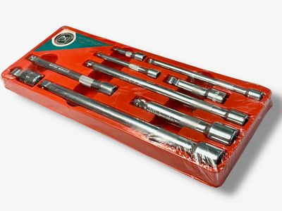 9 Piece Wobble Ext Bar Set 1/2&quot;, 3/8&quot; and 1/4&quot;